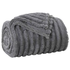 vidaXL plaid Donkergrijs 150 x 130 cm 0.51 kg Fleece