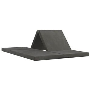 vidaXL Vouwbare Bankbed 140 x 67 x 45 cm Donkergrijs