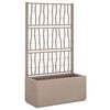 vidaXL Plantenbak met latwerk 80x36x140 cm polypropeen lichtbruin