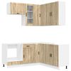 vidaXL Keukenblok PORTO 8 pcs Sonoma Eiken Bewerkt hout