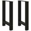 vidaXL Eettafelpoten 2 st 50x(72-73) cm staal zwart