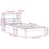 vidaXL Bedframe met hoofdbord massief grenenhout 90x200 cm