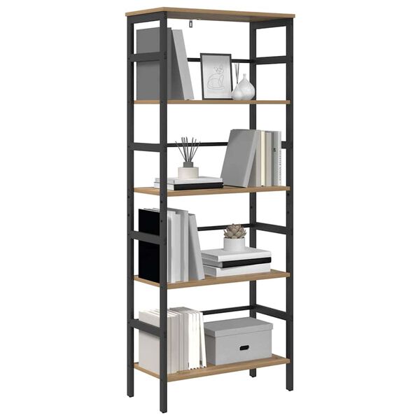 vidaXL Boekenkast Artisan Eiken 60 x 29,5 x 149 cm Bewerkt hout