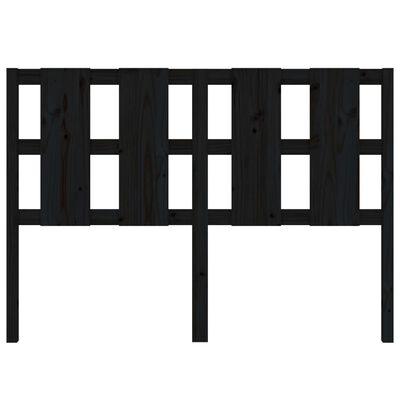 vidaXL Hoofdbord 125,5x4x100 cm massief grenenhout zwart