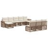 vidaXL Tuinbankenset 10 pcs Beige en Cr&egrave;me Wit poly rattan