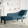 vidaXL Chaise longue met rechterarmleuning fluweel blauw