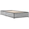 vidaXL Bedframe bewerkt hout en metaal grijs sonoma eiken 90x200 cm