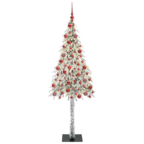 vidaXL Kerstboom met 300 LED met standaard Wit 180 cm PE en staal