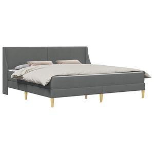 vidaXL Bedframe met matras Donkergrijs 180 x 200 cm Polyester
