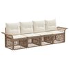 vidaXL Tuinbankenset 4 st Beige poly rattan