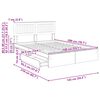 vidaXL Opslag bed met lade Sonoma Eiken 140 x 200 cm Bewerkt hout