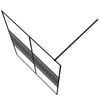 vidaXL Inloopdouchewand 140x195 cm transparant ESG-glas zwart