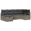 vidaXL Tuin Sofa Set 6 st Grijs poly rattan