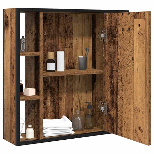 vidaXL Badkamerspiegelkast 60x16x60 cm spaanplaat oud hout