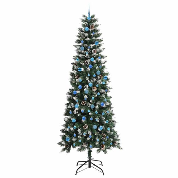 vidaXL Kunstkerstboom met 300 LED Groen 240 cm PVC en Plastic en Staal