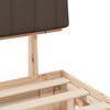 vidaXL Bedframe met Gevoerd Hoofdgedeelte Taupe 150 x 200 cm