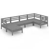 vidaXL 6-delige Loungeset massief grenenhout grijs