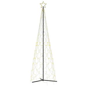 vidaXL Kerstkegelboom warmwit 500 LED's 100x300 cm