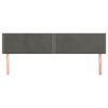 vidaXL Hoofdborden 200x5x78/88 cm fluweel donkergrijs