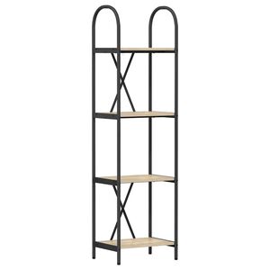 vidaXL Boekenkast 4-laags 40 x 30 x 146 cm Bewerkt hout Sonoma Eiken