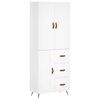 vidaXL Hoge kast 69,5x34x180 cm bewerkt hout wit