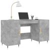 vidaXL Bureau 140x50x75 cm bewerkt hout betongrijs