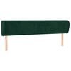 vidaXL Hoofdbord met randen 163x23x78/88 cm fluweel donkergroen