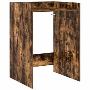 vidaXL Wasmachinekast Gerookt eiken 67,5 x 62 x 97 cm Bewerkt hout