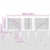 vidaXL Afrasteringspaal Grijs 50 x 0,6 m (12 x 12 mm gaas)