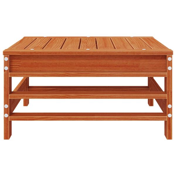 vidaXL Tuinvoetsteun Massief grenenhout Wasbruin 57,5 x 57,5 x 30 cm