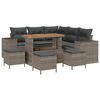 vidaXL Tuin Sofa Set 9 st 8-Aantal zitplaatsen Grijs poly rattan