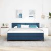 vidaXL Boxspringbed met matras met matras Blauw 180 x 200 cm Stof