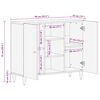 vidaXL Dressoir 90x33x75 cm massief mangohout
