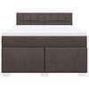 vidaXL Boxspring met matras stof donkerbruin 140x190 cm