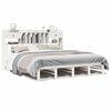 vidaXL Bed met boekenkast zonder matras grenenhout wit 180x200 cm