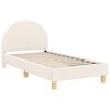 vidaXL Bedframe voor kinderen met hoofdbord Cr&egrave;me 80 x 160 cm