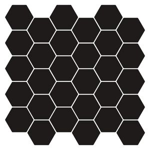 vidaXL Hexagon tegel 10 pcs Zwart 30 x 30 cm Polyurethaan en PET