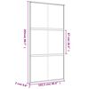 vidaXL Schuifdeur 102,5x205 cm helder ESG-glas en aluminium goudkleur
