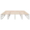 vidaXL Bedframe zonder matras massief grenenhout wit 140x200 cm