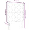 vidaXL Hoofdbord met hoofdeinde Zwart 80 cm Fluweel