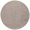 vidaXL Binnen- en buitentapijt PALMERAS Beige &Oslash; 120 CM Polyester