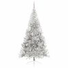 vidaXL Kunstmatig Voorverlicht Kerstboom met 300 LED Zilver 240 cm PET