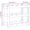 vidaXL Wijnrek voor 12 flessen massief grenenhout zwart
