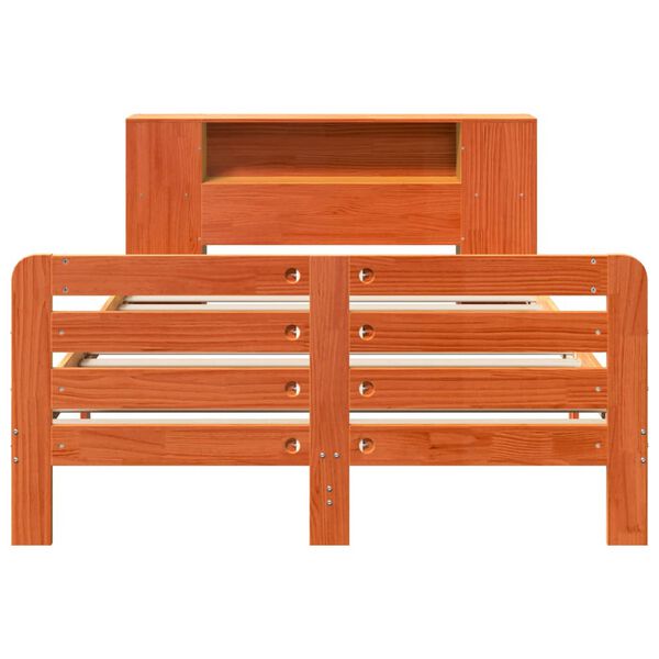 vidaXL Bedframe zonder matras massief grenenhout wasbruin 160x200 cm