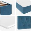 vidaXL Opslag bed met matras Donkerblauw 140 x 190 cm Fluweel