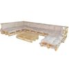 vidaXL Set van 13 zit/rug kussen voor pallet lounge set (zand/wit)