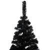 vidaXL Kunstkerstboom met verlichting en kerstballen 240 cm PVC zwart