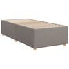 vidaXL Boxspring met matras stof taupe 80x200 cm