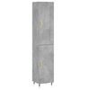 vidaXL Hoge kast 34,5x34x180 cm bewerkt hout betongrijs
