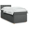 vidaXL Boxspring met matras stof donkergrijs 80x200 cm